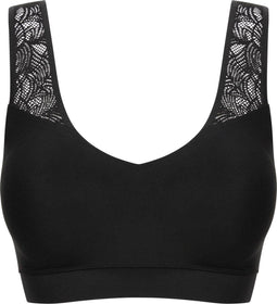 Chantelle - Soft Stretch - Beugelloze voorgevormde top met kanten rug - Noir - XS/S