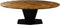 HSM Collection - Ovale eettafel Fishbone - 240x110x77 - Naturel/zwart - Eiken/metaal
