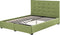 ROCHELLE - Bed opbergruimte - Groen - 160 x 200 cm - Polyester