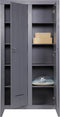 WOOOD Kluiskast - Grenen Geborsteld - Staal Grijs - 190x95x44