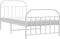 vidaXL - Bedframe - met - hoofd- - en - voeteneinde - metaal - wit - 107x203 - cm