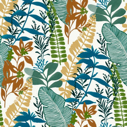Noordwand - Good - Vibes - Behang - Big - Leaves - blauw - en - groen