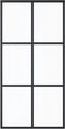 vidaXL - Schuifdeur - met - beslag - 102x205 - cm - aluminium - en - ESG-glas