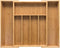 Budu Bestekbak #38 - Uitschuifbaar Bamboe Bestekcassette - 5/7 vakken - 38 x 29,5 - 47,8 cm