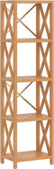 vidaXL - Opbergrek - 5-laags - 40x30x146 - cm - massief - eikenhout