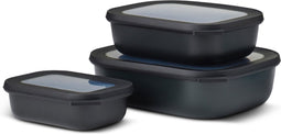 Mepal Cirqula - Multikom set - 500 + 1000 + 2000 ml - Luchtdicht - Nordic black (3 stuks)