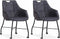 MX Sofa Eetkamerstoel Promise - Antraciet (set van 2 stoelen)