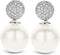 TI SENTO Dames Oorbellen - 925 zilver - Wit parel - 7721PW