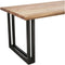 feel furniture - 180x90 Eettafel - Massief Boomstamblad Eiken - 5 cm dik -Twin U Frame