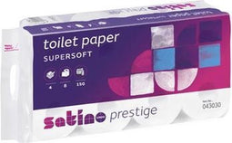 Toiletpapier Satino Prestige 4-laags 150vel 8rollen wit