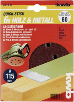 KWB 491818 - Schuurschijven Ø 115 mm - HOUT & METAAL - Edelkorund (1 stuk)