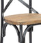 Alterego Ranch - Zwarte Houten Keukenstoel - Verouderde Walnoten Afwerking - 50x47x89cm