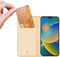 Dux Ducis - Slim bookcase hoes - Geschikt voor iPhone 14 Pro Max - Goud