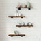 vidaXL - Wandschappen - 4 - st - 40x10x1,5 - cm - bewerkt - hout - gerookt - eikenkleur