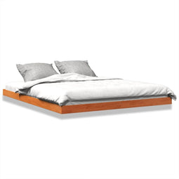vidaXL - Bedframe - massief - grenenhout - wasbruin - 160x200 - cm