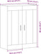vidaXL - Wandkast - 69,5x34x90 - cm - artisanaal - eikenkleurig