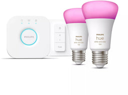 Philips Hue - Starterkit - 2 E27 slimme lampen 1100 lumen + dimmer switch