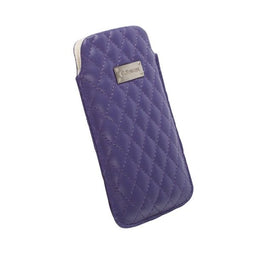 Krusell Avenyn - Mobile Pouch L Long - Diamant gewatteerd - Paars