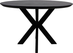 Ronde eettafel Zurich - ø120x72 - Zwart - Swiss edge - Acaciahout