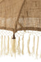 J-Line parasol Kwast - jute/hout - beige/wit - large