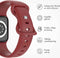 imoshion Siliconen⁺ bandje - Geschikt voor Apple Watch 1, 2, 3, 4, 5, 6, 7, 8, 9, 10, SE, Ultra (2) - 44/45/46/49 mm - Rood - M/L