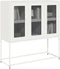 vidaXL - Dressoir - 100,5x39x107 - cm - koudgewalst - staal - wit