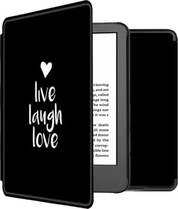 imoshion Ereader Cover / Hoesje Geschikt voor Amazon Kindle (2022) 11th gen / Amazon Kindle (2024) - imoshion Design Sleepcover Bookcase zonder stand - Live Laugh Love