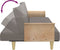 vidaXL - Slaapbank - met - armleuningen - stof - taupe