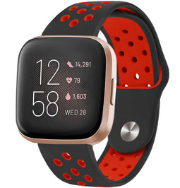 imoshion Siliconen sport bandje - Geschikt voor Fitbit Versa Lite, Versa 2 - Zwart - One Size