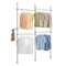 SoBuy KLS03-II-HG - Telescopische Kledingrail - Verstelbaar 124–226 cm x 200–295 cm - Grijs