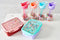 Petit Monkey Bentobox + Drinkfles Popsicles Back to School set - Wild Lilac/Aqua Blue