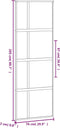 vidaXL - Schuifdeur - 76x205 - cm - gehard - glas - en - aluminium - zwart
