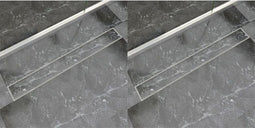 vidaXL - Doucheafvoer - 2 - st - rechthoekig - 930x140 - mm - roestvrij - staal