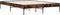 vidaXL - Bedframe - bewerkt - hout - metaal - gerookt - eikenkleurig - 135x190 - cm