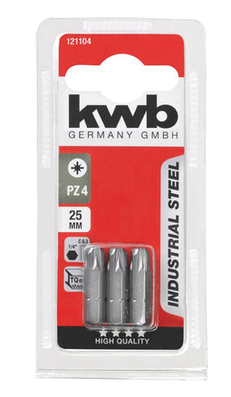KWB 3 Schroefbits 25mm Pz Nr 3 Kaart