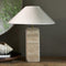 Riviera Maison Tafellamp Beige natuursteen - Novalie lampenvoet rechthoek 42 cm hoog