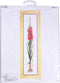 Thea Gouverneur - Borduurpakket met telpatroon - 3073A - Voorgesorteerde DMC Garens - Rode Gladiolen - Aida - 20 cm x 88 cm - DIY Kit