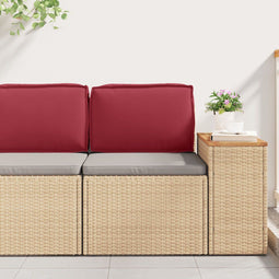 vidaXL - Ligbedkussen - voor - Rugleuning - Wijnrood - 60x40x12 - cm - Oxford - Stof