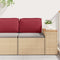 vidaXL - Ligbedkussen - voor - Rugleuning - Wijnrood - 60x40x12 - cm - Oxford - Stof