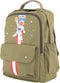 Jack Piers Rugzak/Backpack New York Burger Planet - 36x13x29cm - Groen