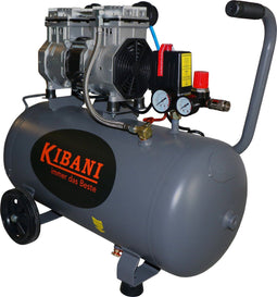 Kibani Compressor 50L - Olievrij - 8 BAR - 63 dB - Super Silent