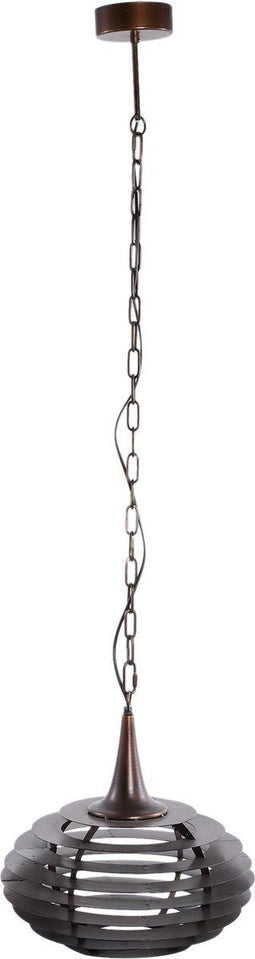 PTMD Norris Copper Metal Hanging Lamp Layers Round