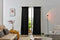 Larson - Velvet Gordijnen - 1.4m x 2.5m - Haken - Zwart