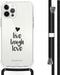 iMoshion Hoesje Geschikt voor iPhone 12 Pro / 12 Hoesje Met Koord - iMoshion Design Hoesje met Koord - Zwart / Transparant / Live Laugh Love