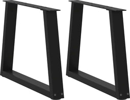 vidaXL - Eettafelpoten - 2 - st - V-vormig - 60x(42-43,3) - cm - staal - zwart