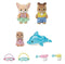 Sylvanian Families 5749 Trio Peutervriendjes Zwembad Fun- inclusief 3 fluweelzachte speelfiguren