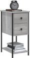 vidaXL - Nachtkastjes - 2 - st - 32x42x70 - cm - bewerkt - hout - grijs - sonoma - eiken
