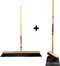 Synx Tools bezem Binnenbezem 60 cm en Stoffer en blik met lange steel 97 cm - Paardenhaar / zaalveger - Classic- - Hout/Metaal