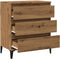 vidaXL - Dressoir - 60x35x70 - cm - bewerkt - hout - artisanaal - eikenkleur