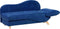 MERI - Chaise longue - Blauw - Rechterzijde - Fluweel